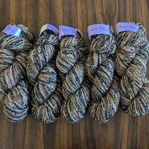 NEW 5 Skeins Lucci Yarn Loopcaress Mohair Wool Blend Luxury Boucle Style Yarn.